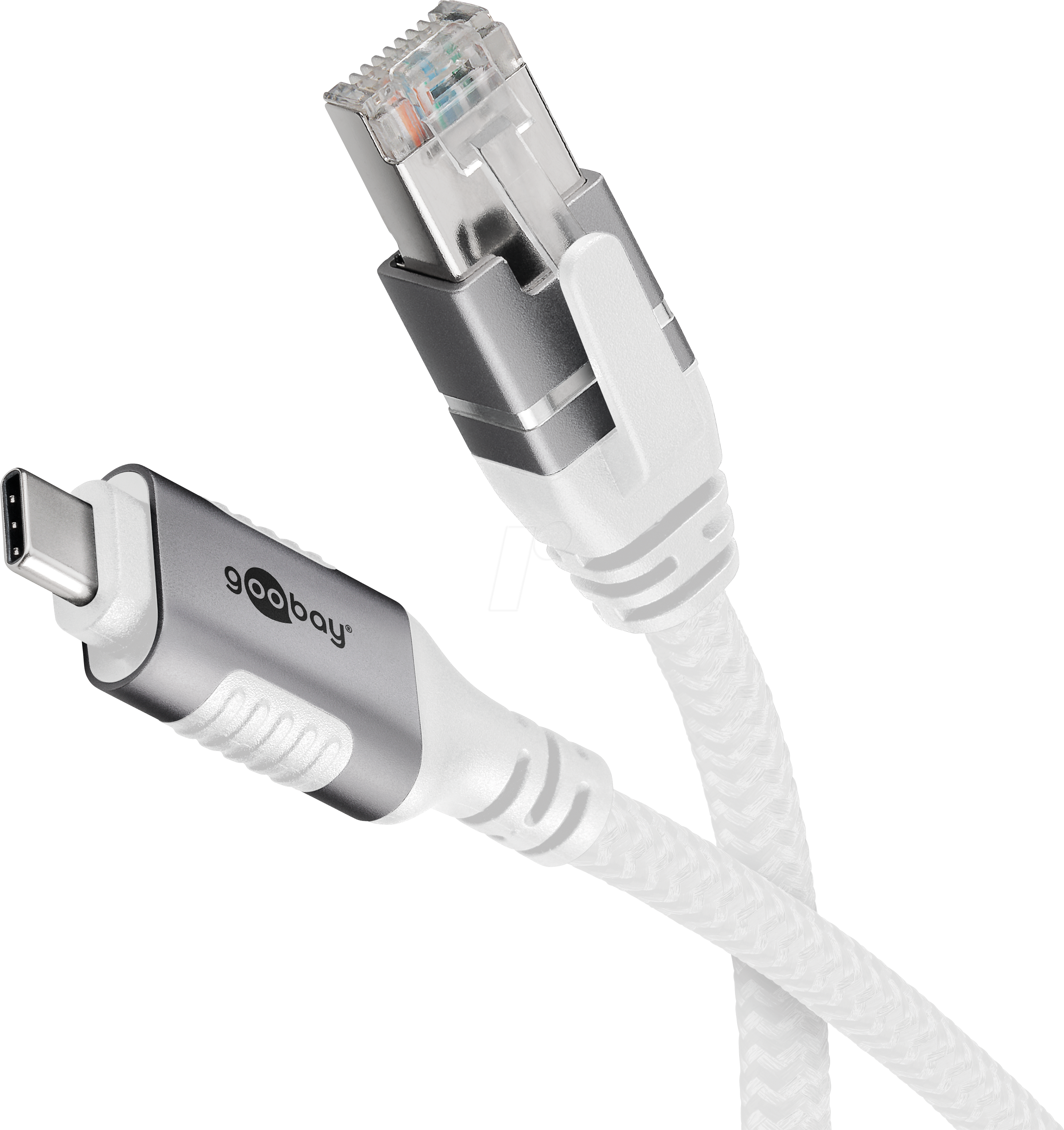 Bild von goobay 1,5m LAN zu USB Kabel 1 Gbit Datenübertragung - USB C 3.1 auf RJ45 Ethernet CAT 6 Kabel verbindet Router und Smartphone - LAN Kabel Adapter für Laptop & Macbook - LAN Adapter USB C - 74166