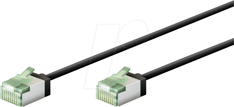 Bild von goobay 74355 CAT 8.1 Patchkabel slim/Ultraflexibles RJ45 CAT 8.1 Netzwerkkabel U/FTP CU, OFC/Dünnes Ethernet LAN Kabel mit kurzen Steckern / 40 Gbit/s, 2000 MHz LSZH, Knickschutz/schwarz 3m