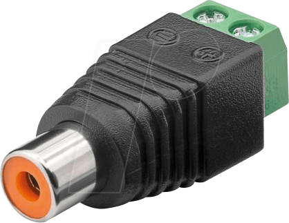 Bild von Wentronic 76741 2-Pin RCA Black, Green Cable Interface/Gender Adapter – Cable Interface/Gender Adapter (2-Pin, RCA, Female/Female, Black, Green)