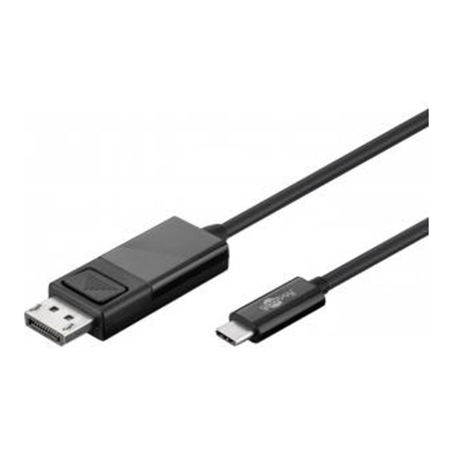 Bild von Goobay USB-C auf DisplayPort Kabel, Schwarz 4k@60Hz, 1,20 m