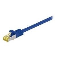 Bild von Goobay 91628 RJ45 Patchkabel CAT 6A S/FTP (PiMF) mit CAT 7 Rohkabel / 500 MHz Netzwerkkabel / Internetkabel RJ 45 Stecker / LAN Kabel / Blau 7,5m