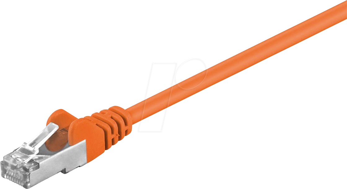 Bild von Goobay Goobay CAT 5e Patchkabel, F/UTP, Orange, 0.25 m (F/UTP, CAT5e, 0.25 m), Netzwerkkabel
