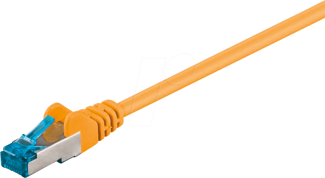 Bild von Goobay 93740 RJ45 Patchkabel CAT 6A S/FTP PiMF / 500 MHz Netzwerkkabel / Kupfer Internetkabel halogenfrei / RJ 45 Stecker / LAN Kabel / Gelb / 2m