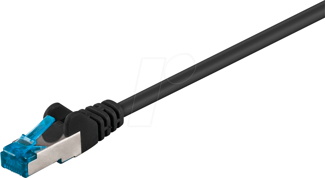 Bild von Wentronic Goobay - Patch-Kabel - RJ-45 (M) - RJ-45 (M) - 3,0m - SFTP, PiMF - CAT 6a - gepresst, halogenfrei - Schwarz (93787)