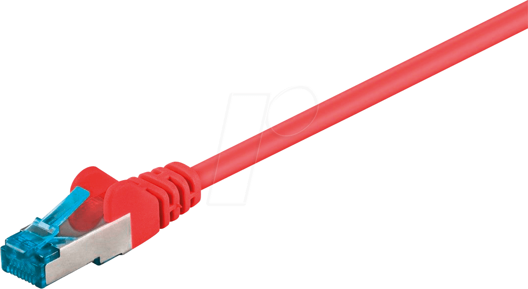 Bild von Wentronic goobay - Netzwerkkabel - RJ-45 (M) bis RJ-45 (M) - 7,5m - SFTP, PiMF - CAT 6a - halogenfrei, geformt, ohne Haken - Rot (93852)