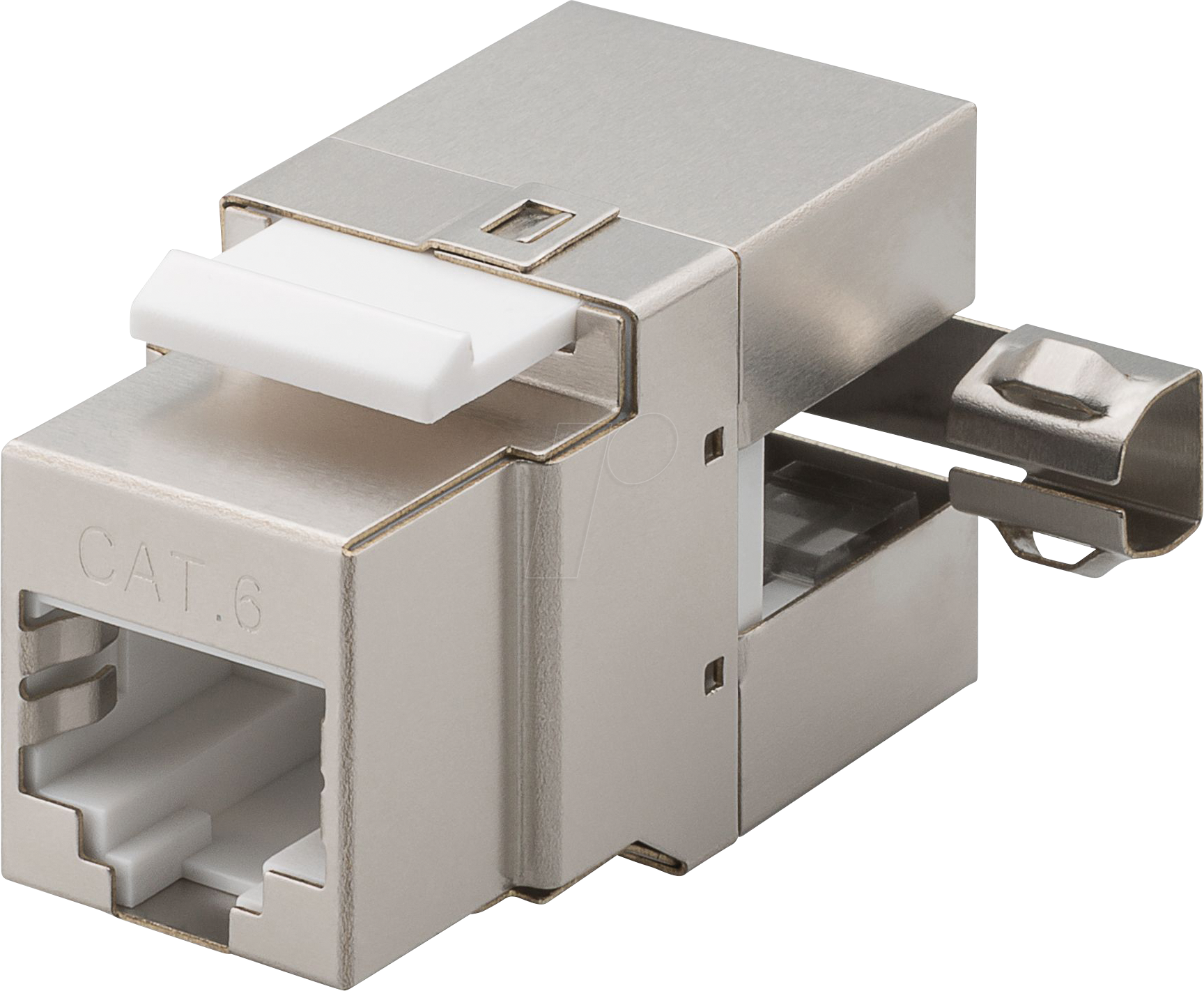 Bild von Wentronic Goobay CAT 6 KeyStone RJ45 Jack, STP geschirmt, 250 MHz - Anschluß: LSA, 90° gewinkelter Ausgang (95901)