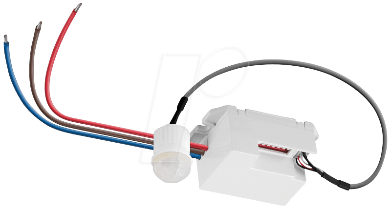 Bild von Goobay Bewegungsmelder 360 Grad PIR Sensor Melder für Innen, (Lose Kabelenden, Kleinstbauweise für unsichtbare Montage), 6 m Reichweite / Unterputzmontage / lose Kabelenden