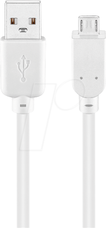 Bild von Goobay 96193 USB A auf Micro USB B Kabel 1m / Handykabel 480 Mbits / Ladekabel USB 2.0 zu Micro USB Type B Stecker Adapterkabel / Kupferleiter / Weiß / 1 Meter