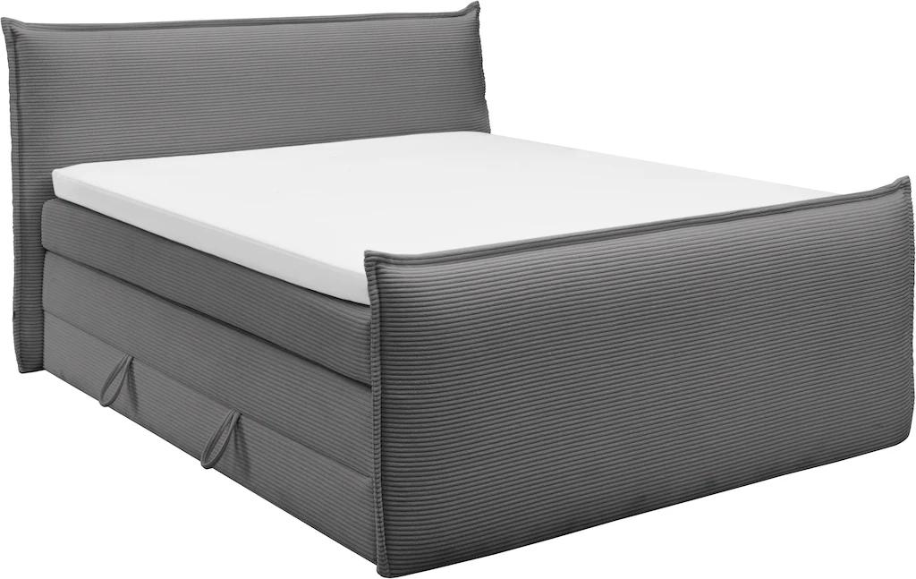 Bild von set one by Musterring Boxspringbett "Florida", in modernem Cord-Bezug, mit Bettkasten, in 3 Größen erhältlich