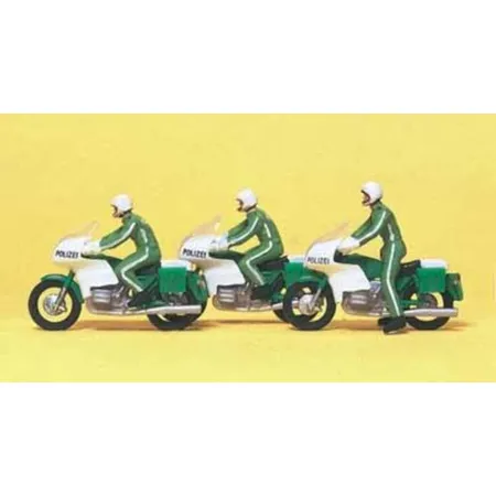 Bild von Preiser 1/87 th – pr10489 – Modelleisenbahnen – Polizei auf Motorrad
