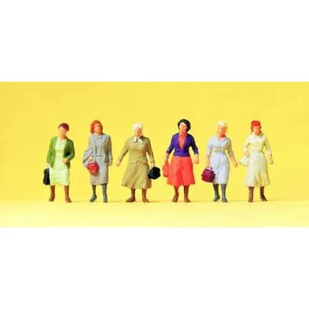 Bild von Preiser 1/87 Ème - PR14085 – Modelleisenbahn – Frauen von Vororten auf der Straße zum Bahnhof