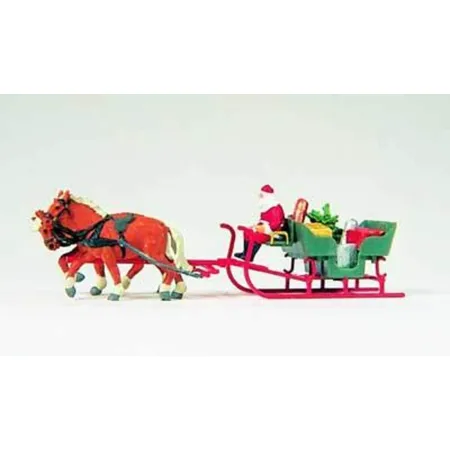 Bild von Preiser 30448 HO Pferdeschlitten+Weihnachtm