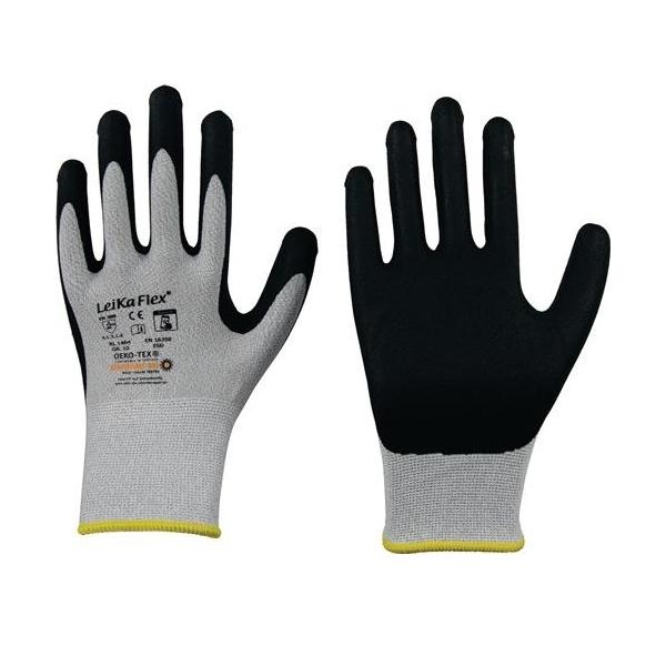 Bild von Leipold, Schutzhandschuhe, Handschuhe LeikaFlex Touch 1464 Grösse 10 grau/schwarz EN 388 PSA-Kategorie II (10)