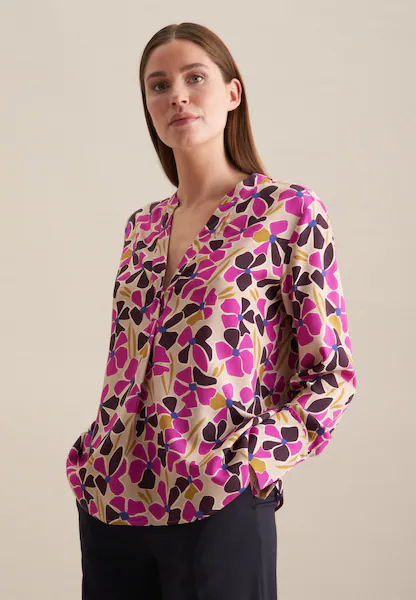 Bild von seidensticker Klassische Bluse »Schwarze Rose«, Tunika Druck