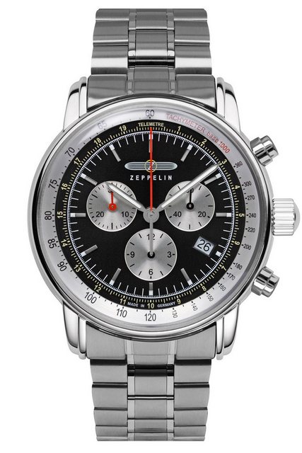 Bild von Zeppelin 8888MB-2 Herrenuhr LZ 14 Marine Chronograph Stahl/Schwarz