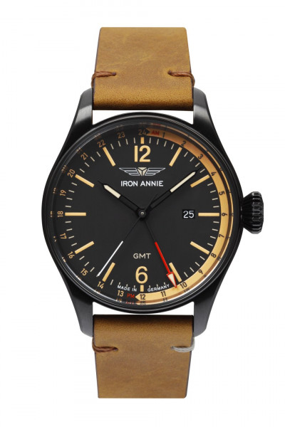 Bild von IRON ANNIE Quarzuhr »Flight Control, GMT, 5148-2«, Armbanduhr, Herrenuhr, Datum, Made in Germany