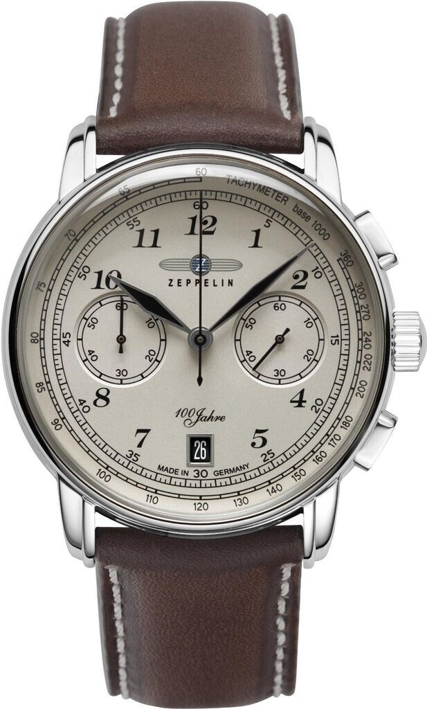 Bild von ZEPPELIN Chronograph »100 Jahre Zeppelin«, (1 tlg.), Quarzuhr, Armbanduhr, Herrenuhr, Made in Germany, Lederarmband