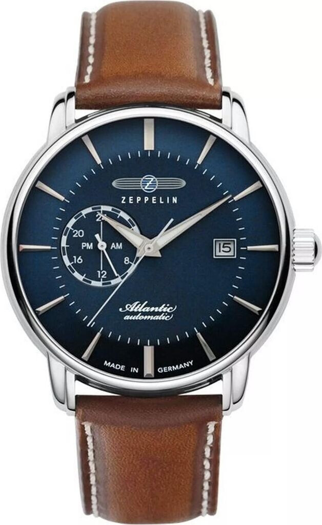 Bild von ZEPPELIN Automatikuhr »Atlantic, 8470-3«, Armbanduhr, Herrenuhr, Datum, Lederarmband, Made in Germany