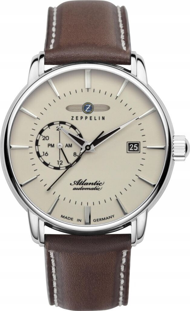 Bild von ZEPPELIN Automatikuhr »Atlantic, 8470-5«, Armbanduhr, Herrenuhr, Datum, Lederarmband, Made in Germany