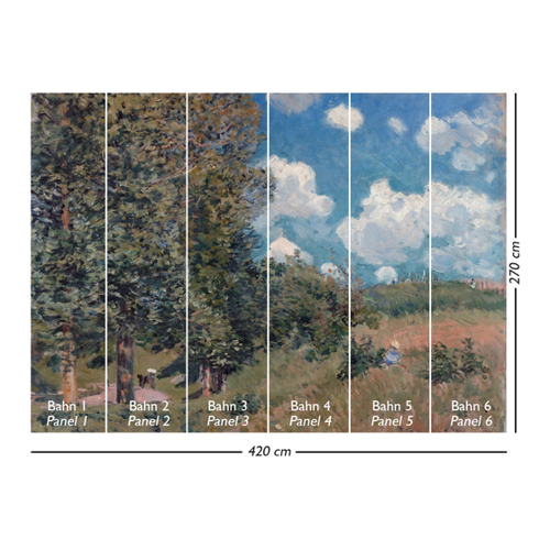 Bild von Vliestapete Parkside View – Mehrfarbiger Wandschmuck für Ihr Zuhause