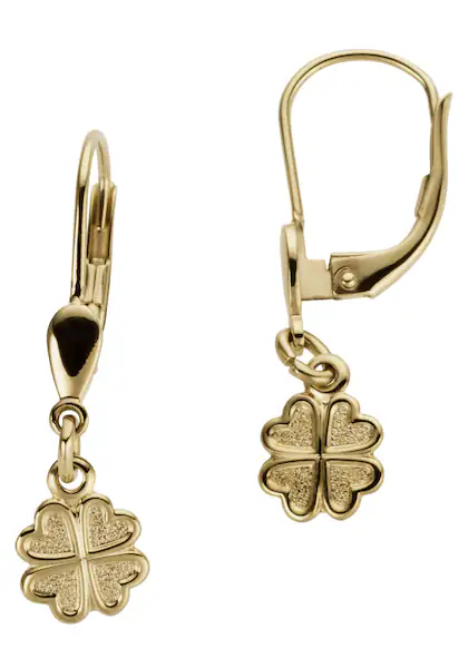 Bild von Firetti Paar Ohrhänger »Schmuck Geschenk Gold 333 Ohrschmuck Patentbrisur Kleeblätter«, Made in Germany