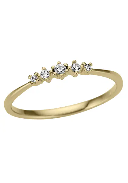 Bild von Firetti Goldring »Schmuck Geschenk Gold 585, poliert«, mit Brillanten
