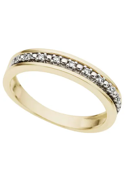 Bild von Firetti Diamantring »Schmuck Geschenk Gold 333 Damenring Verlobungsring Goldring Memoire«, mit Brillanten