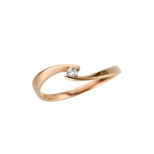 Bild von Firetti Goldring Schmuck Geschenk Gold 333 Damenring Verlobungsring Goldring Solitär, Made in Germany - mit Brillant