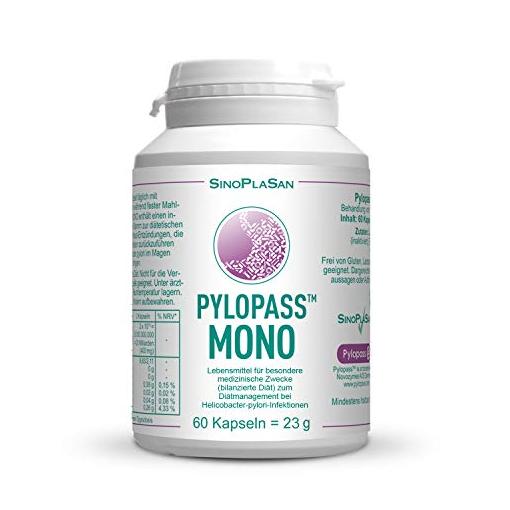 Bild von SINOPLASAN PYLOPASS MONO 200 mg bei Helicobacter pylori Kaps.