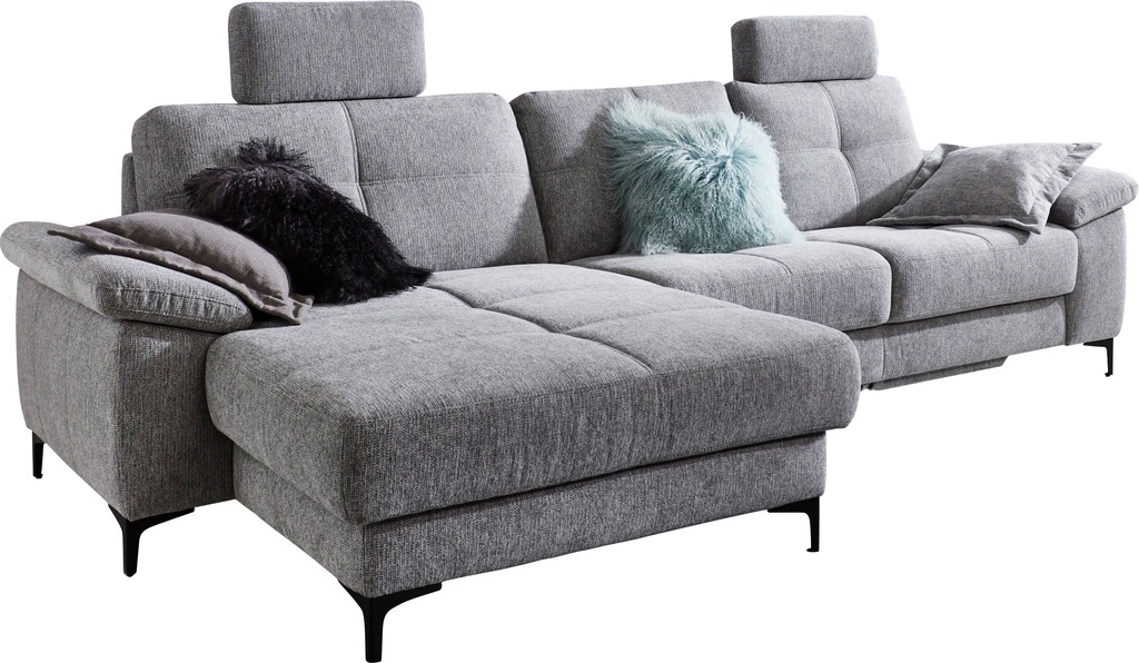 Bild von 3C Carina Ecksofa "Burnaby L-Form", 2 Kopfstützen, optional mit Schlaf- und motorischer Relaxfunktion