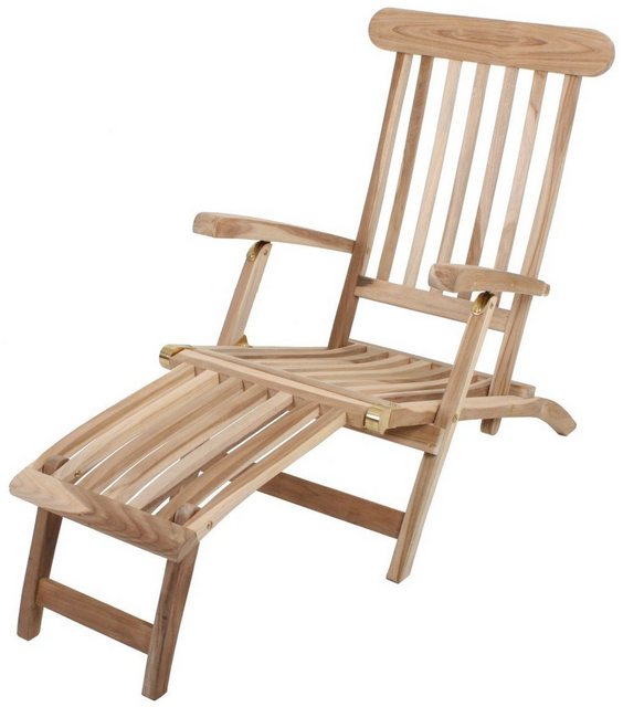 Bild von Garden Pleasure Gartenliege, Teak Deckchair Garten Holz Relax Liege Sonnenliege Möbel