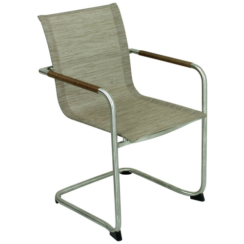 Bild von GARDEN PLEASURE Stuhl-Set »Nova«, 4 Sitzplätze, Edelstahl/Kunststoff - beige