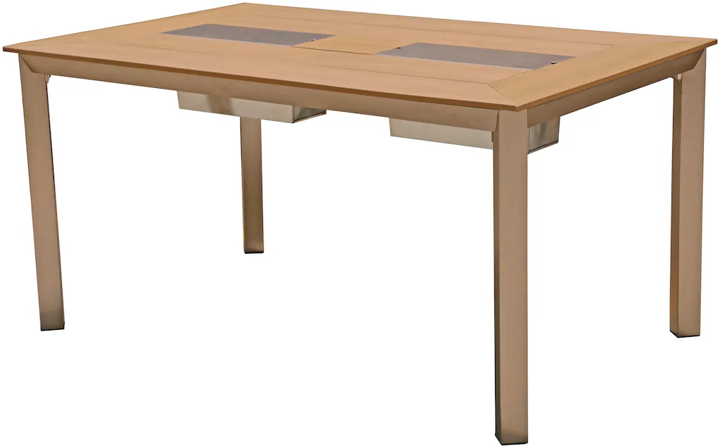 Bild von Garden Pleasure Gartentisch Florence champagner rechteckig 90,0 x 150,0 x 75,0 cm