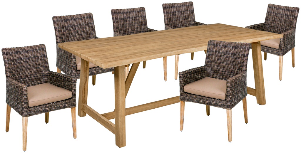 Bild von Garden Pleasure Garten-Essgruppe "OAKLAND", (7 tlg.), mit bequemer Polsterung