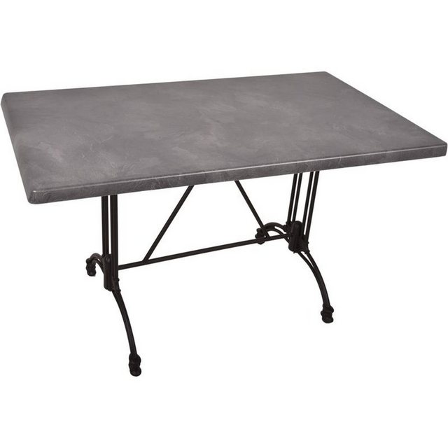 Bild von Gravidus Bistrotisch Bistrotisch-Set Dark Slate 120x80 & Tischgestell MORENA Alu