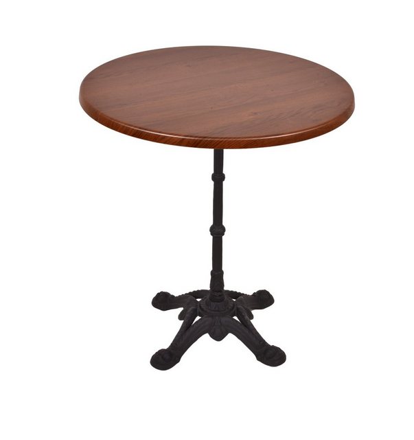 Bild von Garden Pleasure Gartentisch, Bistrotisch Set Bennet Ø70cm Tischgestell Gusseisen schwarz Tisch