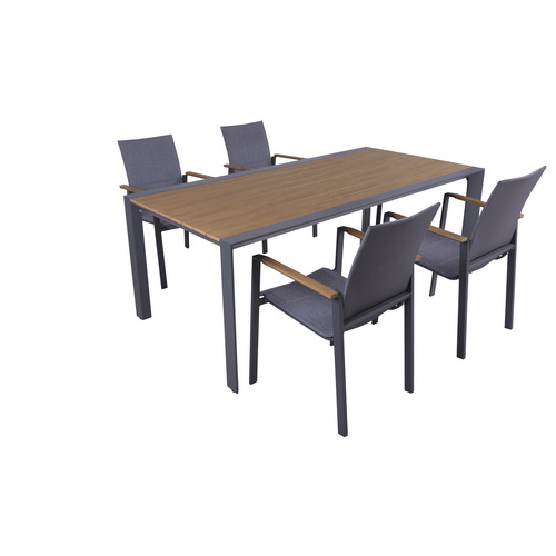 Bild von GARDEN PLEASURE Gartenmöbelset »SILEA«, 6 Sitzplätze, max. Belastung: 110 kg - grau