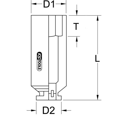 Bild von KS Tools, Steckschlüssel + Stecknuss, 1/2" Kraft-Stecknuss lang (9 mm)