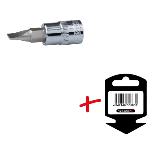 Bild von KS Tools Stecknuss 3/8" CHROMEplus Bit-Stecknuss Schlitz 918.3852-E