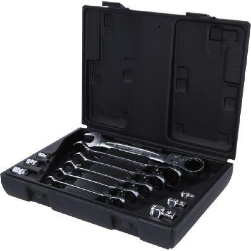 Bild von KS Tools 503.4867 GEARplus Gelenk-Ratschenringmaulschlüssel-Satz, 12-tlg.feststellbar mit Adapter