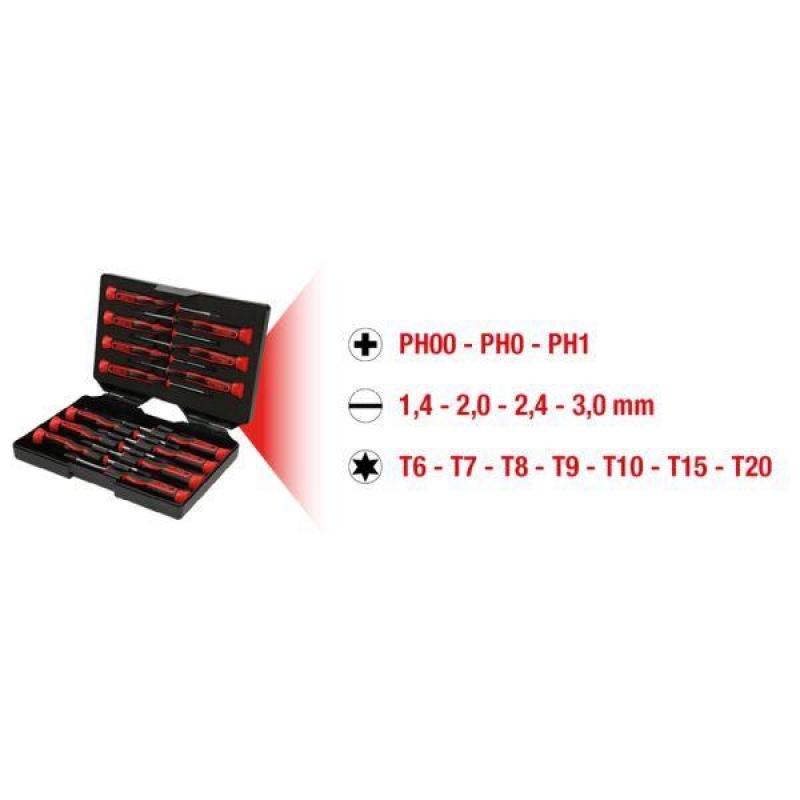 Bild von KS Tools, Schraubenzieher, Feinmechanik-Schraubendreher-Satz PH. Schlitz. TX (Schlitzschrauben, Torx (TX), Phillipps-Kreuzschlitz (PH))