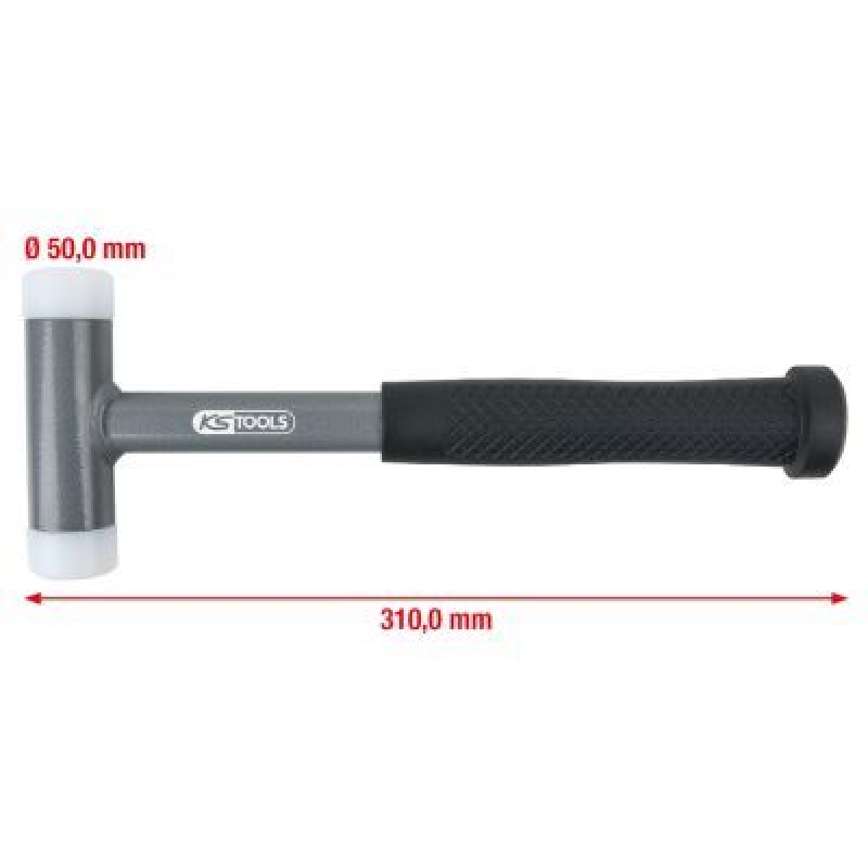 Bild von KS Tools Gummihammer, Rückschlagfreier Schonhammer, 1110g