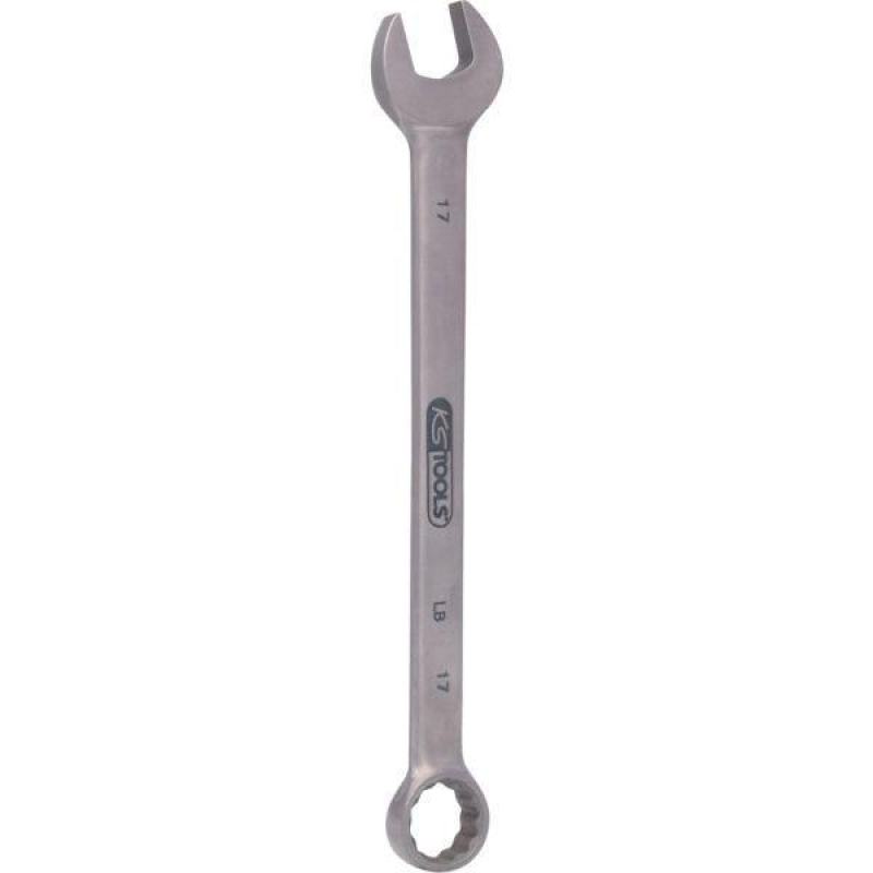 Bild von KS Tools, Schraubenschlüssel, TITANplus Ringmaulschlüssel, Ring 15° gekröpft, 17 mm (17 mm)
