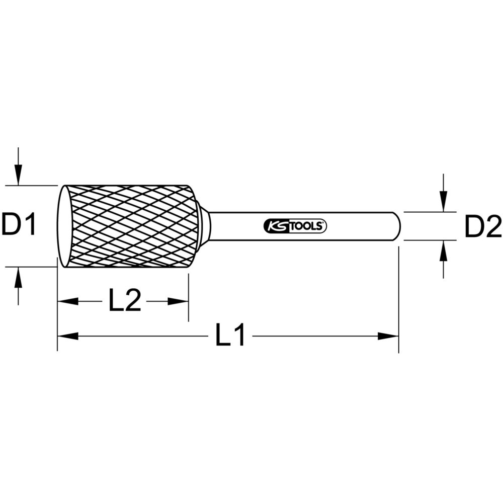 Bild von KS Tools 5153221 Frässtift Hartmetall Länge 38.5mm Produktabmessung, Ø 3mm