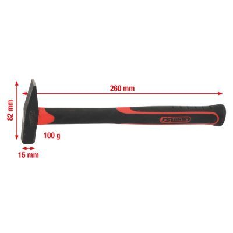 Bild von KS Tools Montagewerkzeug Schlosserhammer mit Fiberglasstiel 142.1311, L: 260,00 cm, 142.1311