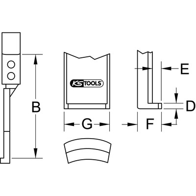 Bild von KS Tools 645.0261 Abzieherhaken, 290mm, für 640.0220