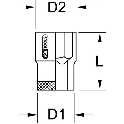 Bild von KS Tools, Steckschlüssel + Stecknuss, 1/2" Stecknuss mit Schutzisolierung, 25/32" (25/32")