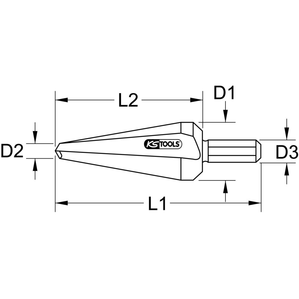 Bild von KS Tools Bohrersatz HSS TiN Blechschälbohrer 336.0015, 336.0015