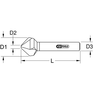 Bild von KS Tools Montagewerkzeug HSS TiN Kegel- und Entgratsenker 90° 336.0176, 336.0176