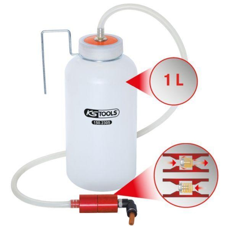 Bild von KS Tools 150.2305 Ein-Mann-Bremsenentfüfter mit Auffangflasche
